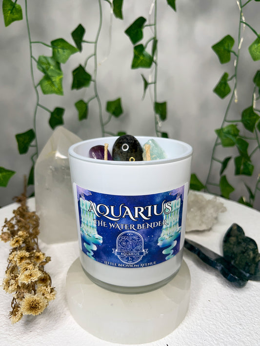 Zodiac Aquarius Candle