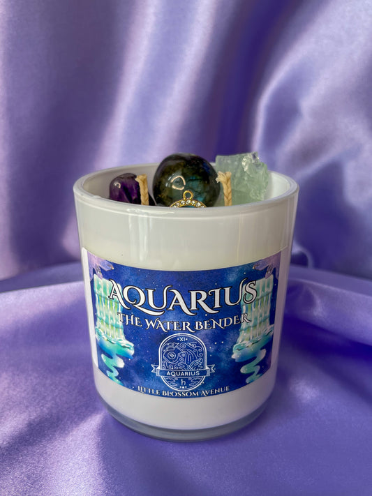 Zodiac Aquarius Candle