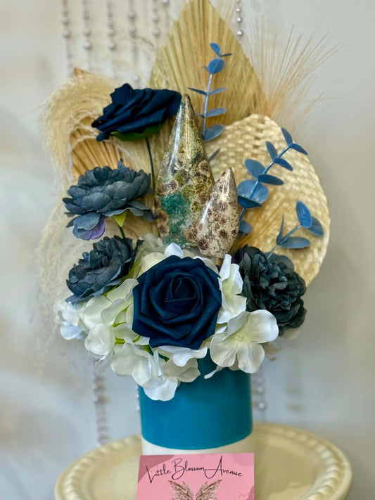Jasper Teardrop Crystal Infused Flower Arrangement