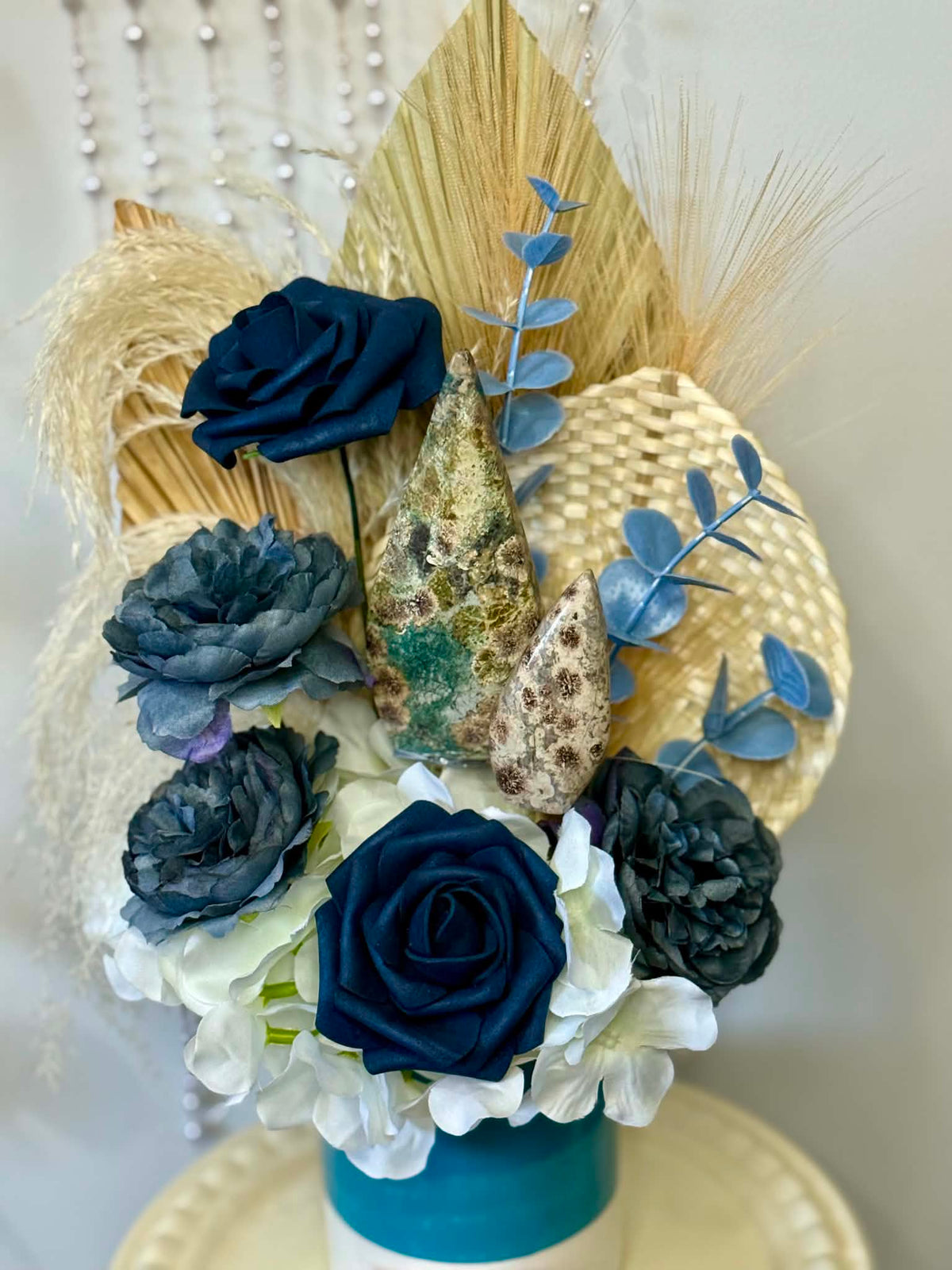Jasper Teardrop Crystal Infused Flower Arrangement