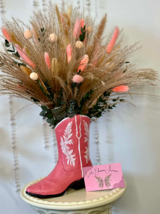 Pink Cowboy Boot Arrangement Large