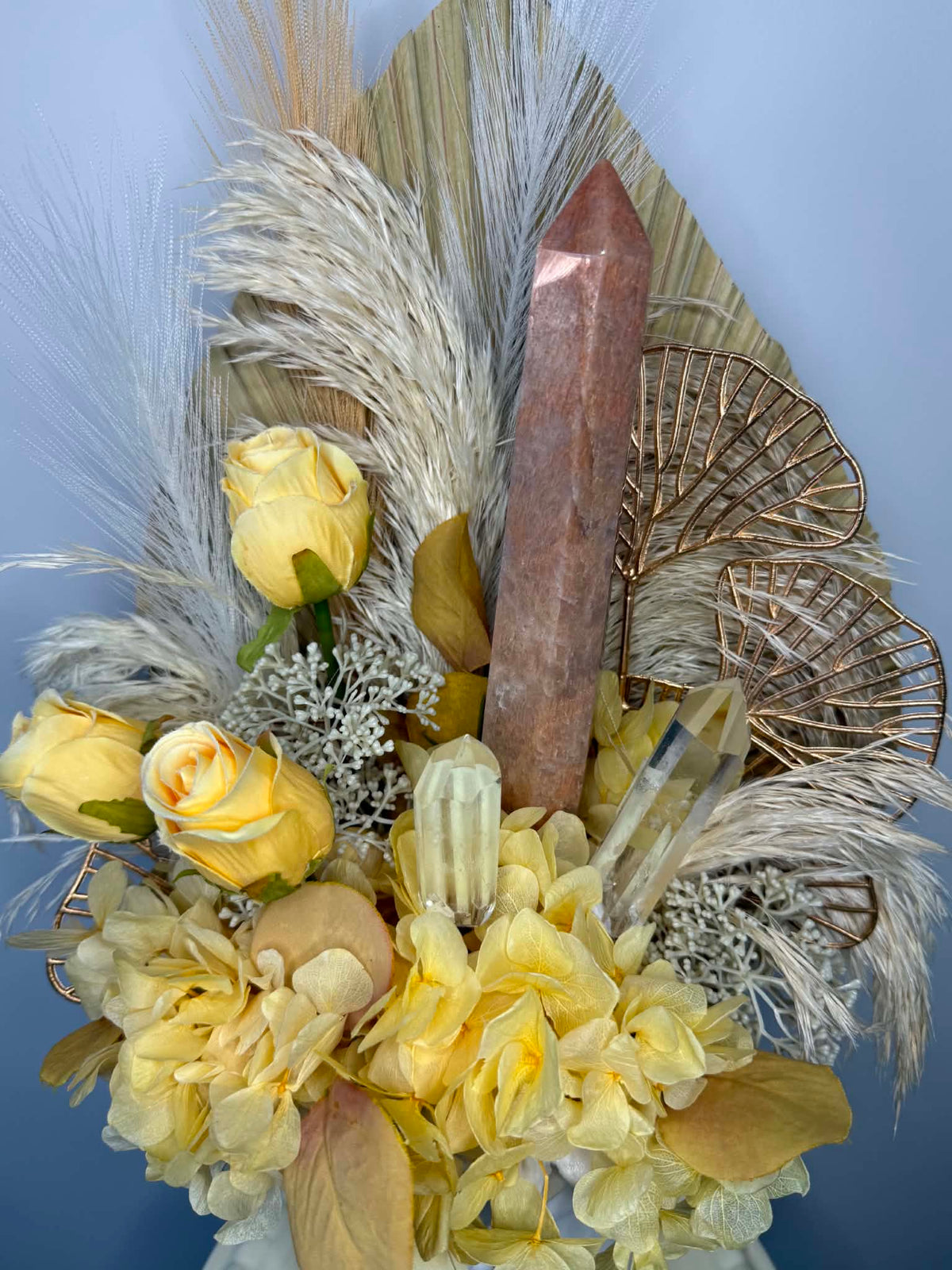 Peach Moonstone Tower Infused Flower Arrangement