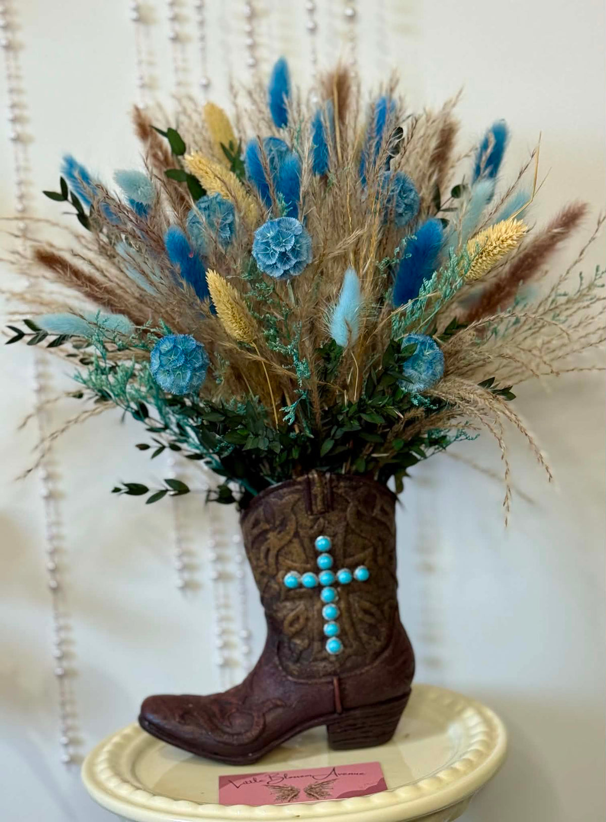 Turquoise Cowboy Boot Arrangement