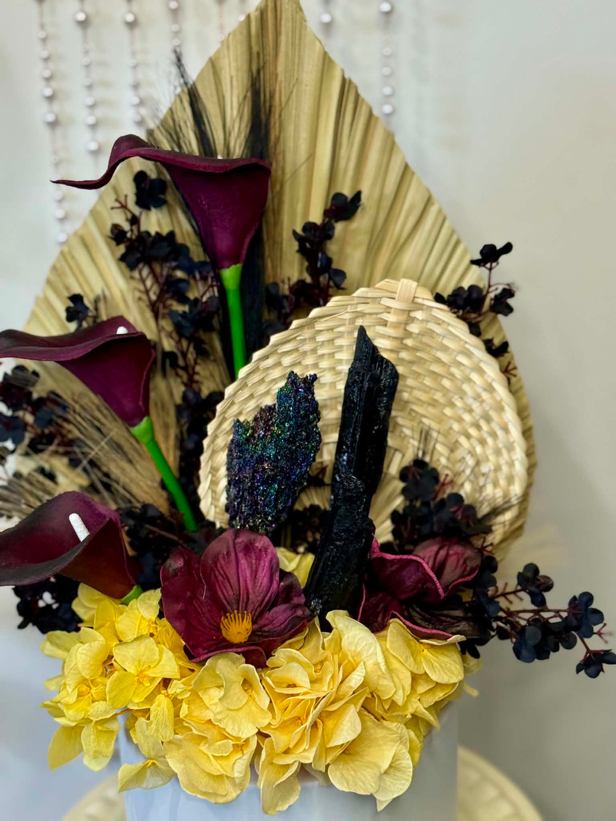 Raw Crystal Infused Flower Arrangement