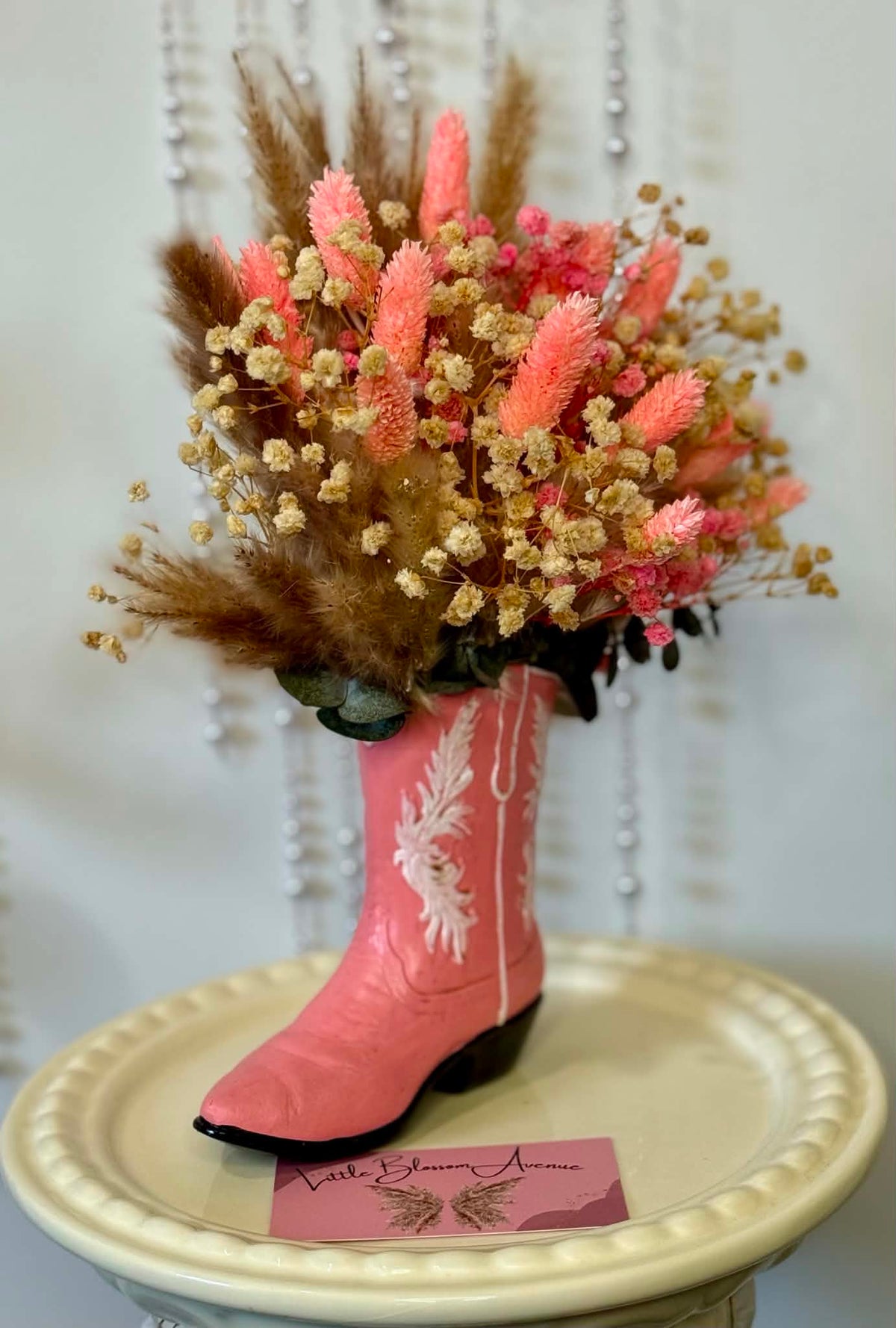 Pink Cowboy Boot Arrangement Small